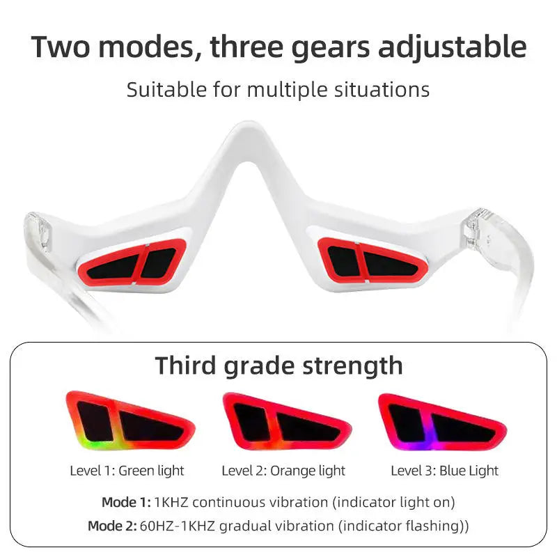 EMS Eye Massager 3D Red Light Eyecare Glasses Dark Circles Puffiness Wrinkles Reduction Eye Fatigue Relaxing Beauty Care Device