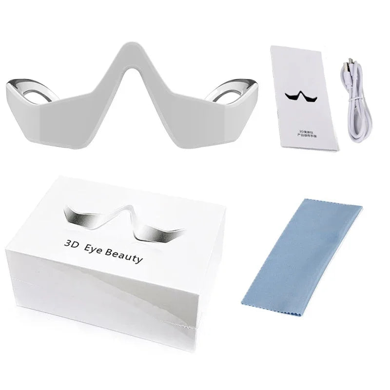 EMS Eye Massager 3D Red Light Eyecare Glasses Dark Circles Puffiness Wrinkles Reduction Eye Fatigue Relaxing Beauty Care Device